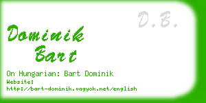 dominik bart business card